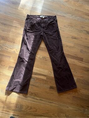 Vintage Abercrombie y2k 2000s size 10 brown velvet jeans bootcut
